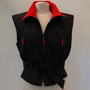 Polar Gear 570 Arc Black Vest Tie Belt and Red & Blue Accents/Size M/Vintage 80